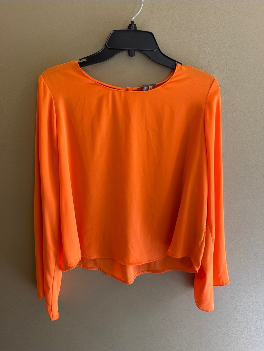 Vince Camuto Bright Orange Long-Sleeve Blouse
